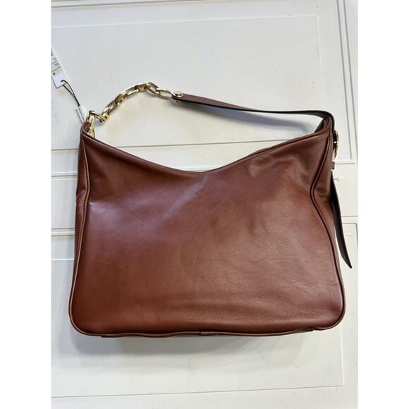 Marc Jacobs Tempo Baguette Chain Leather Shoulder Bag CHOCOLATE TRUFFLE NWT $525 - Picture 5 of 6